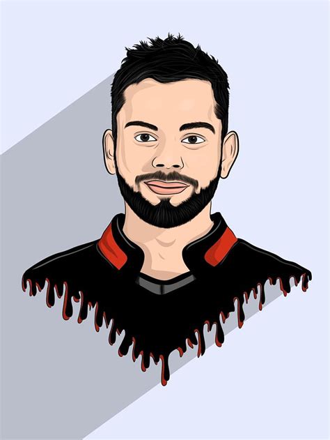 virat kohli vector art|virat kohli drawing full.